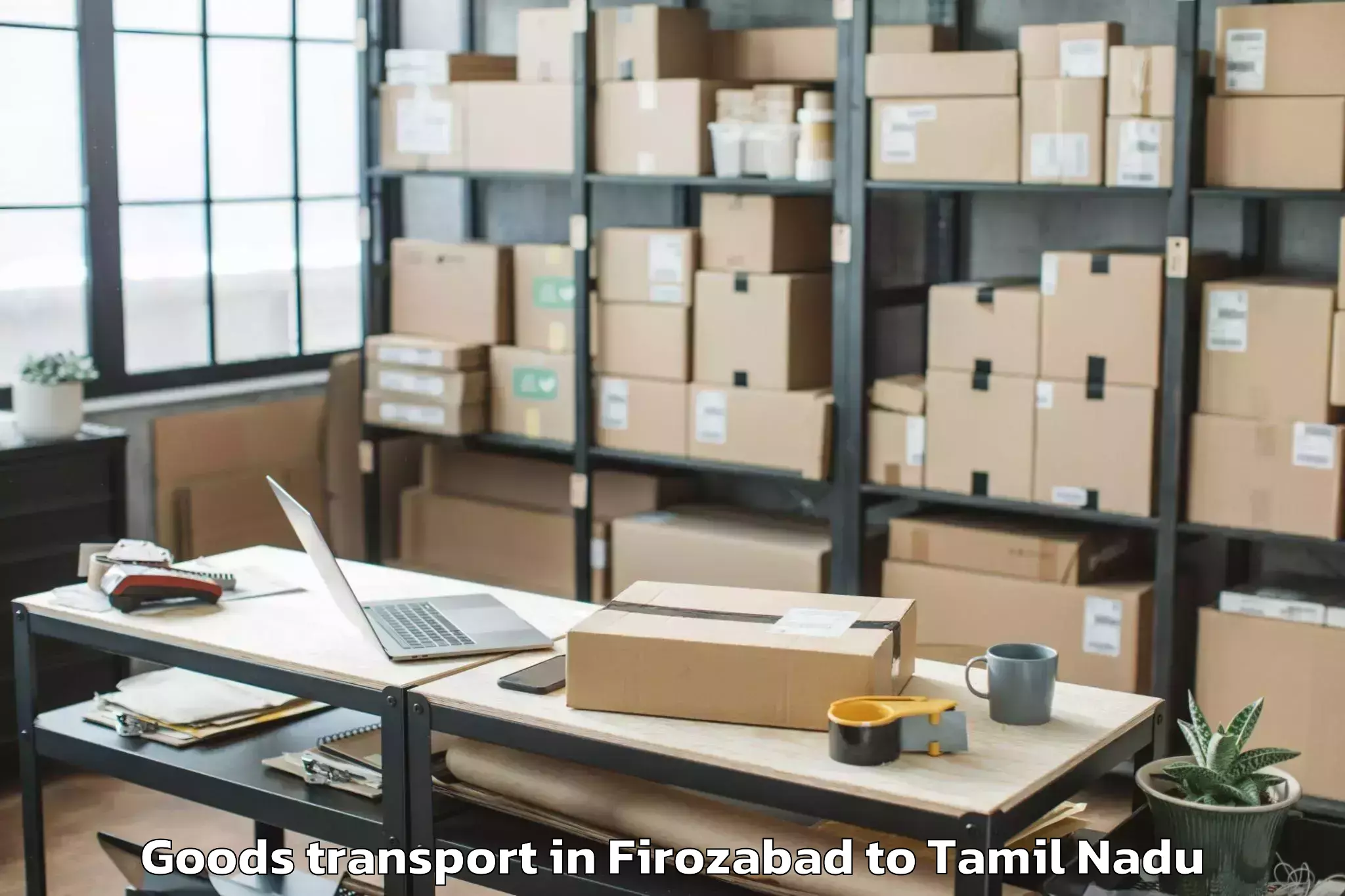 Efficient Firozabad to Ilayangudi Goods Transport